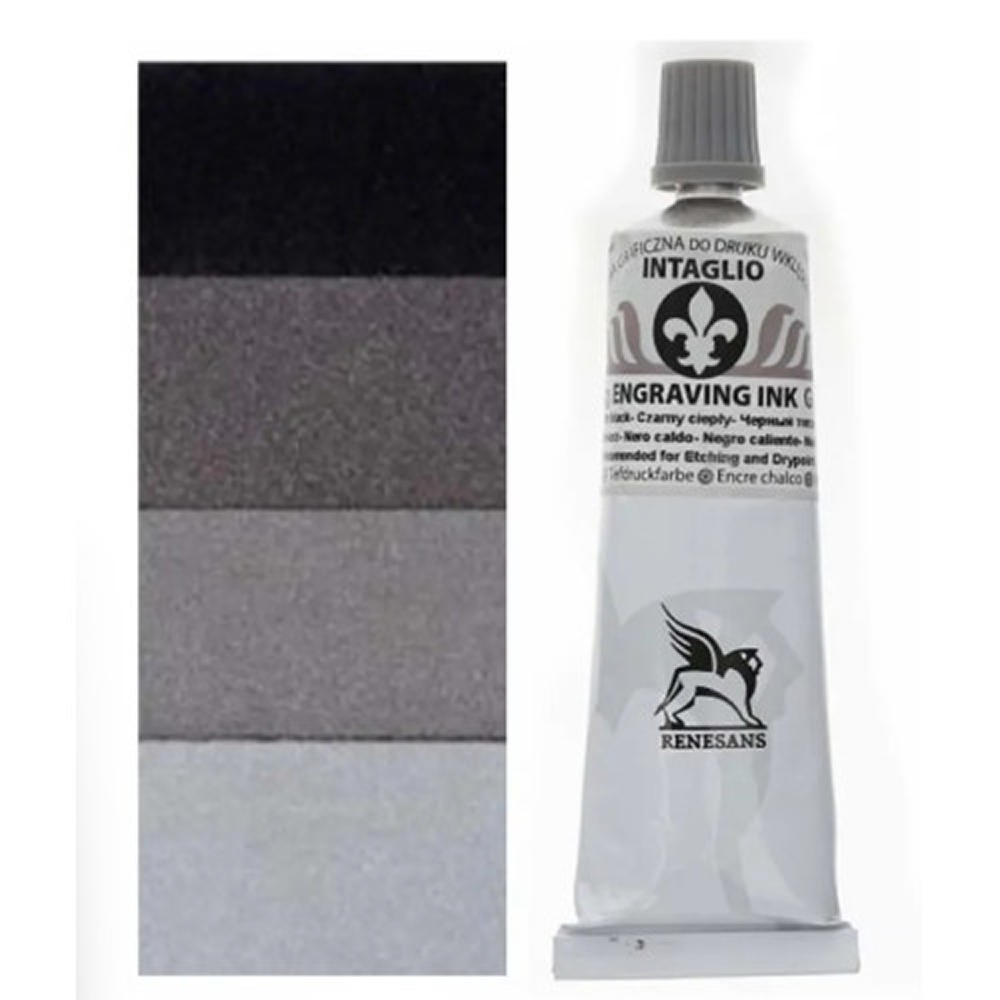 Краски для печати "Intaglio ink", 53 средний черный, 60 мл