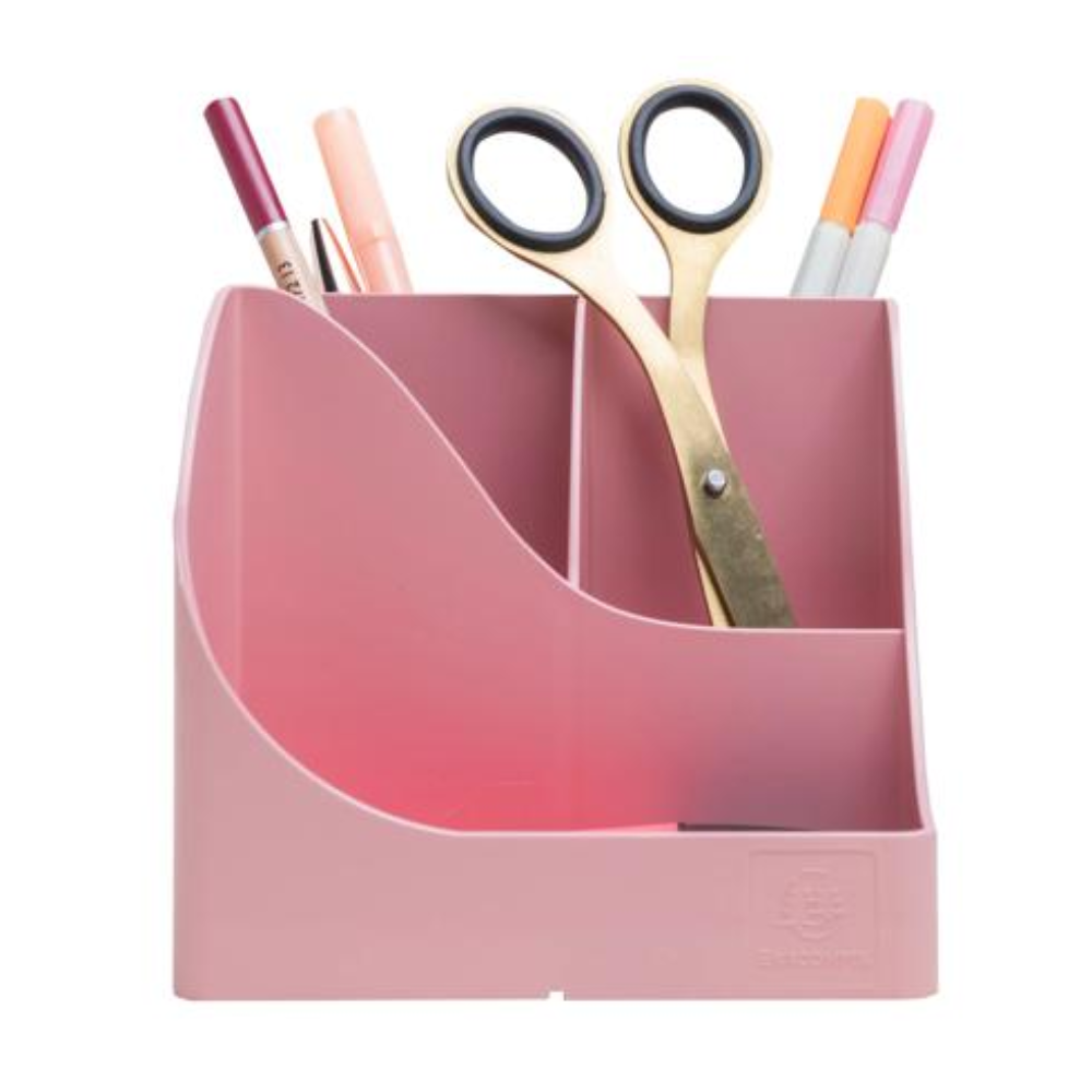 Подставка для ручек "Autentik", пластик, 5 делений, конфетно-розовый