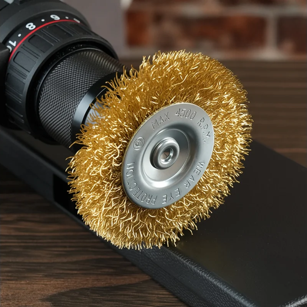 Щетка для дрели Deli YS EDH-GSS075-E3, плоская, проволочная - 3