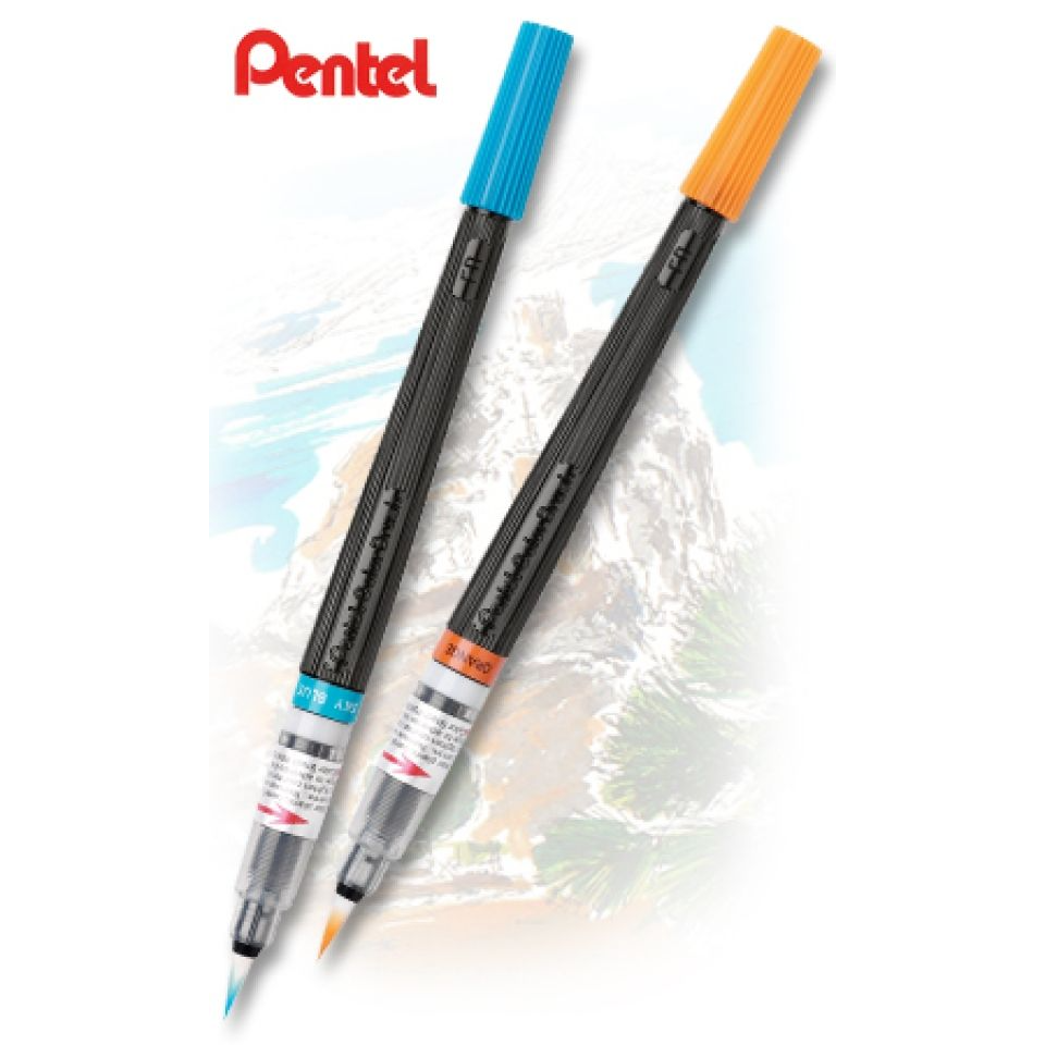 Кисть "Pentel Colour Brush", зеленый