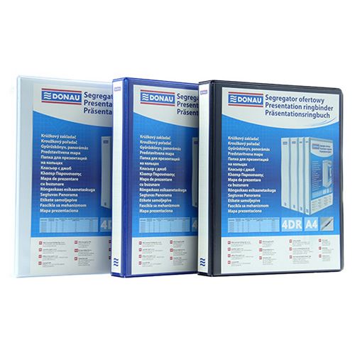 Папка на кольцах "Panorama", 63 мм, 4 кольца, белый