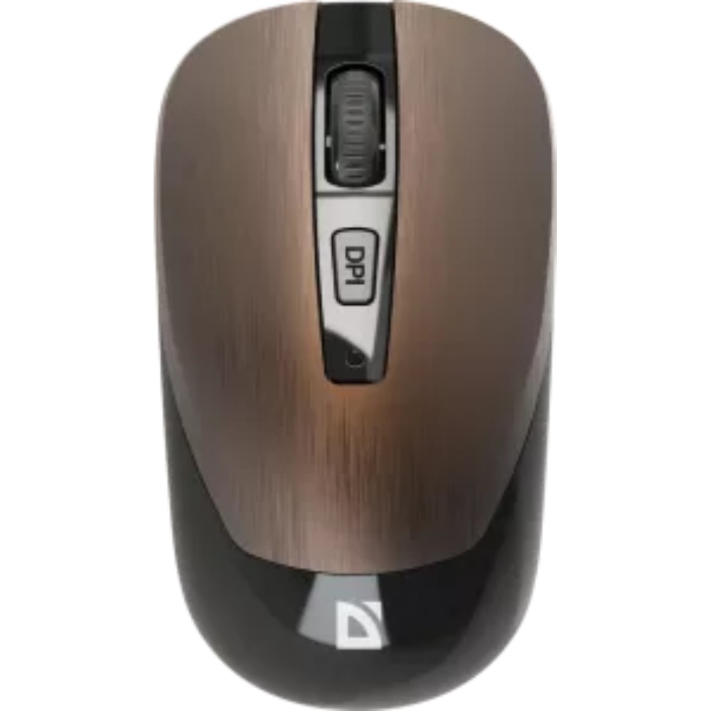Мышь Defender "Wave MM-995", беспроводная, бесшумная, бронза