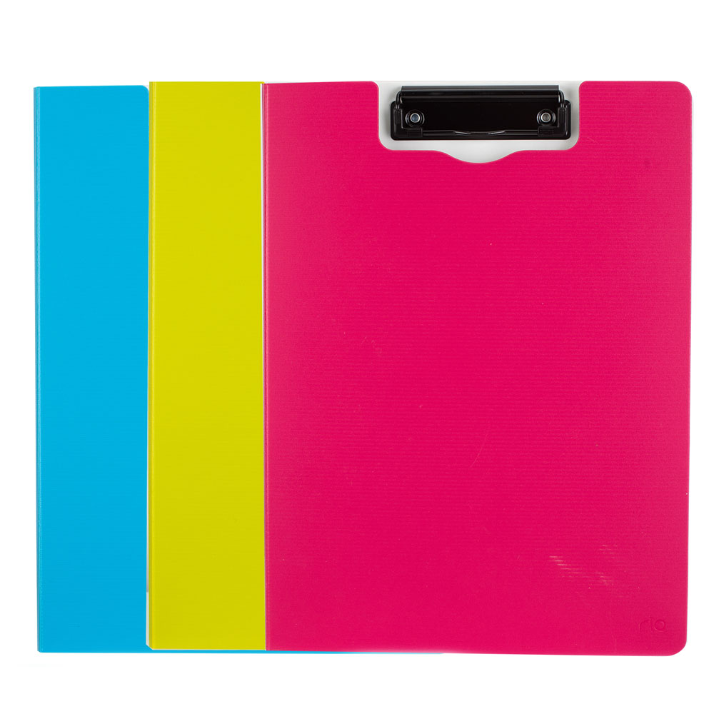 Планшет с зажимом "Deli" открывающийся, A4, пластик, ассорти
