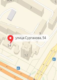 map Минск, ул. Сурганова, 54