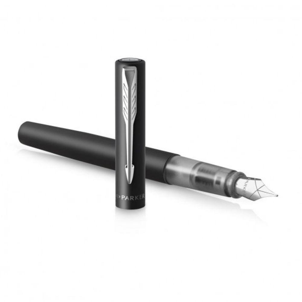 Ручка перьевая Parker "Vector XL" F21, М, черный, патрон синий - 4
