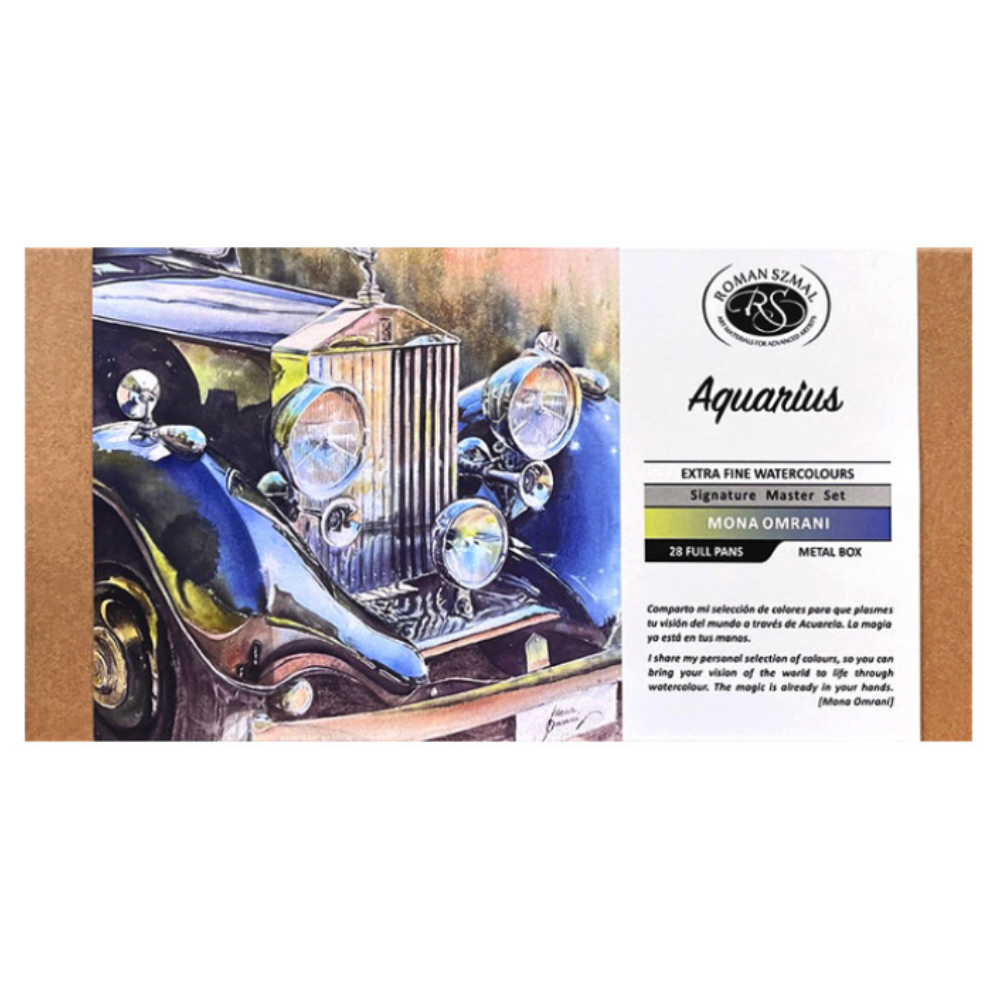 Набор акварельных красок "Aquarius. Mona Omrani", 28 цветов, кюветы