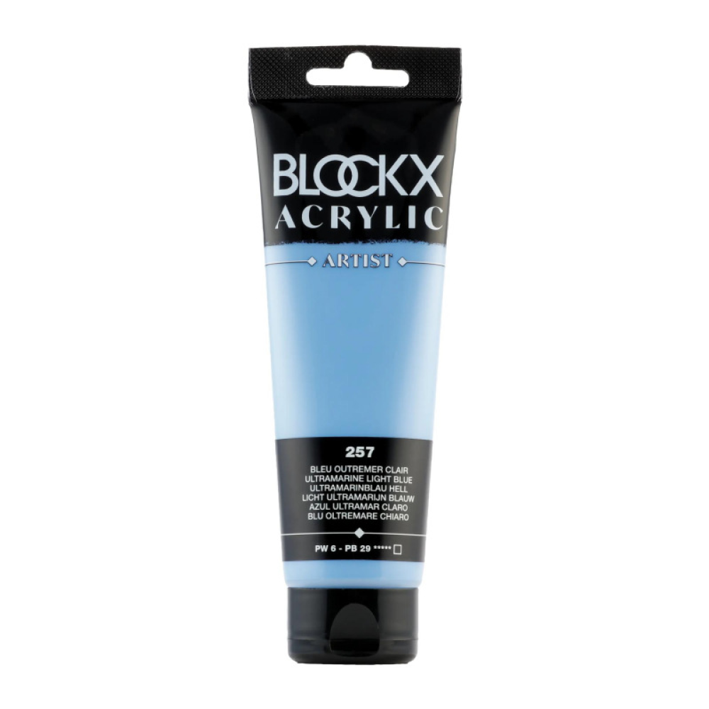 Краски акриловые "Blockx", 257 ультрамарин синий светлый, 120 мл