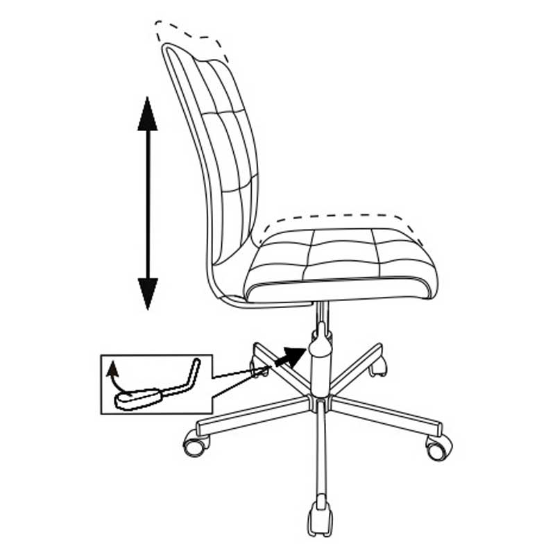 Кресло для персонала Бюрократ "СH-330M/VELV20", ткань, металл, молочный - 5