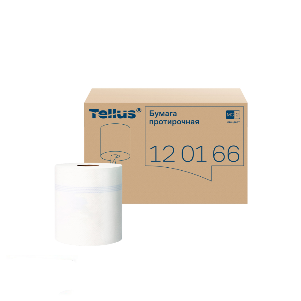Протирочная бумага Tellus, Стандарт c центральной вытяжкой, базовая