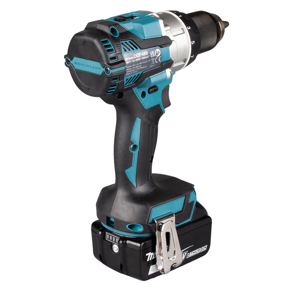 Дрель-шуруповерт аккумуляторная MAKITA DDF489RTJ, 18 В, 73 Нм, 5.0Ачx2, MakPac 2 - 8