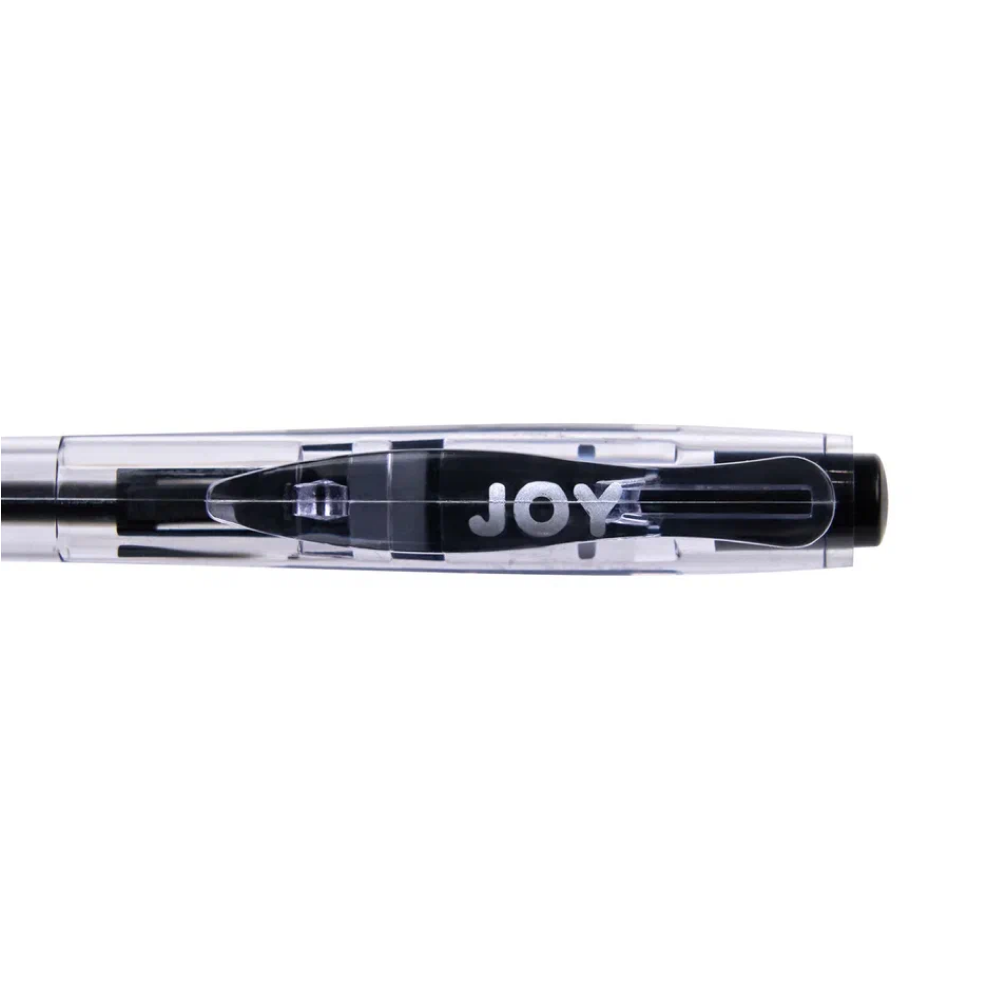 Ручка шариковая автоматическая Cello "Joy", 0.7 мм, прозрачный, стерж. черный - 4