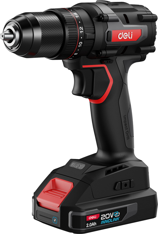 Аккумуляторная дрель-шуруповерт Deli RS DE-CZ20-1D2 20 В, 70 Нм, 2 АКБ, 2 Ач, сумка - 2