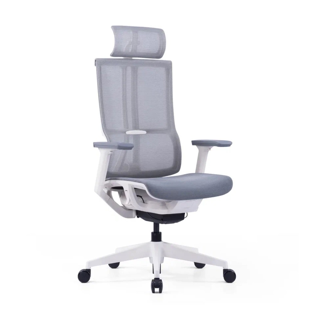 Кресло для руководителя SitZone E-303-001A-P1-WH, сетка, пластик, серый, -30%