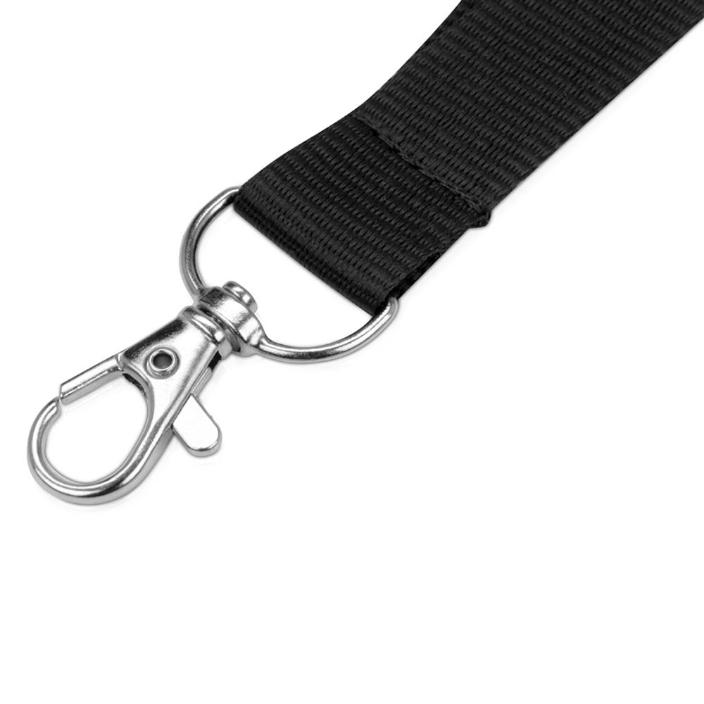 Тесьма с карабином для бейджа "8391", 900x20 мм, черный