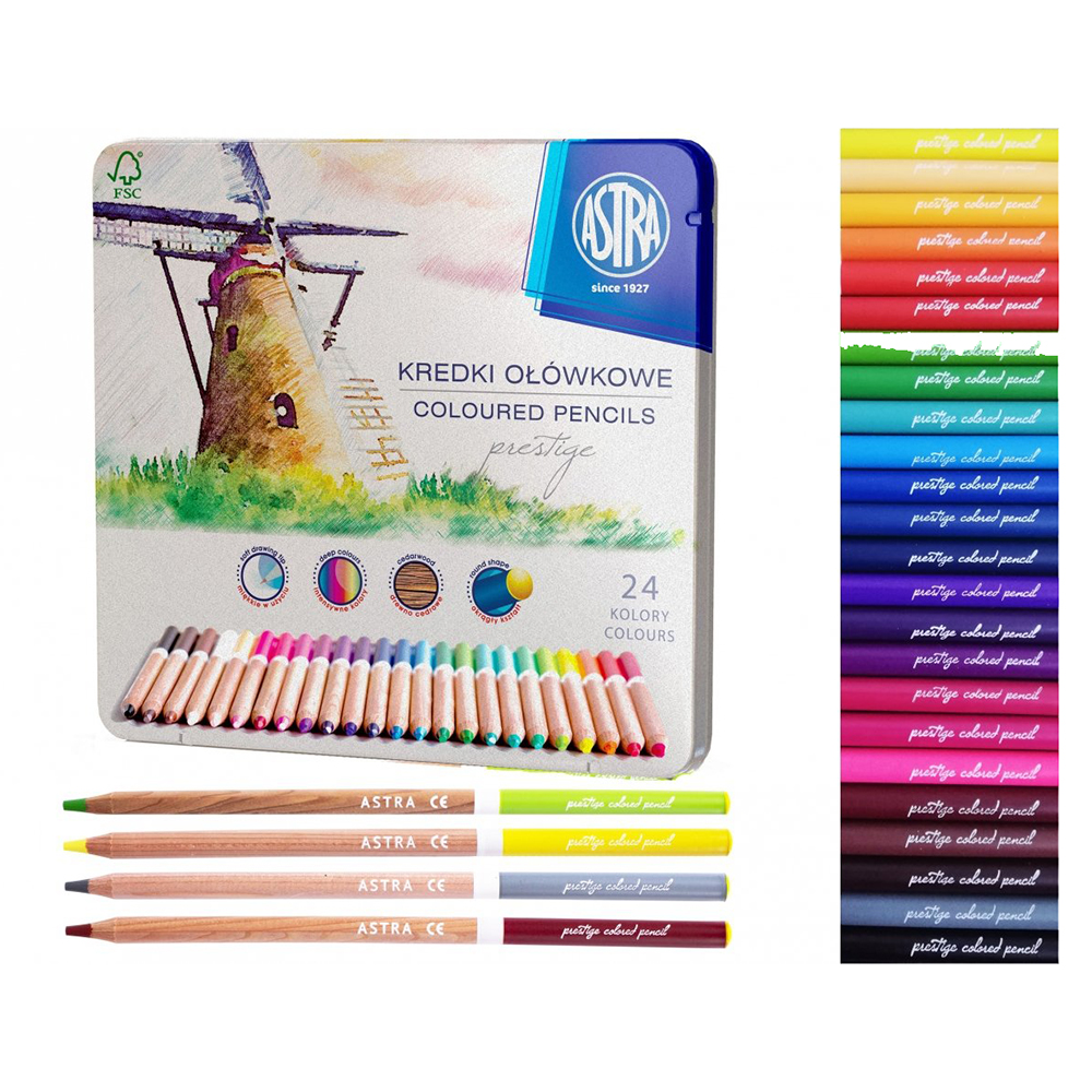 Набор цветных карандашей "Prestige", 24 цвета