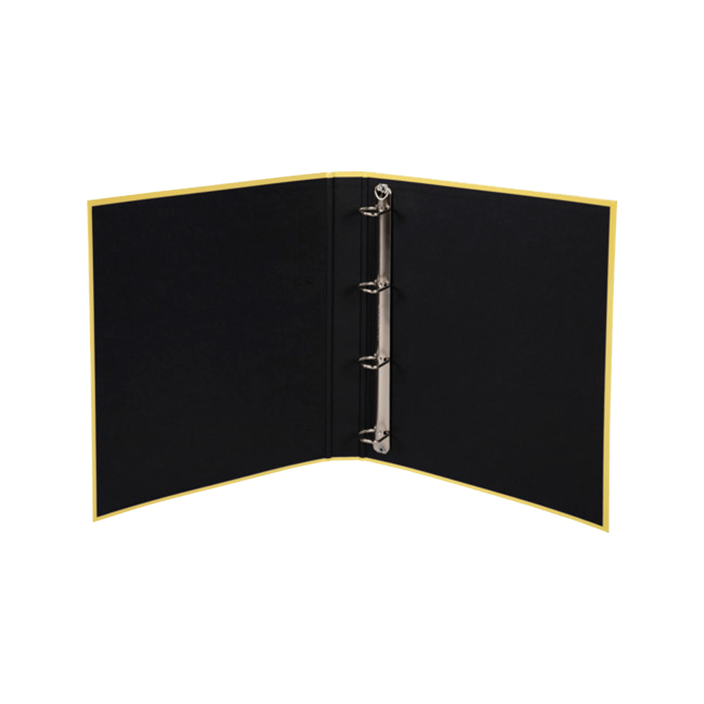 Папка на кольцах "Aquarel", 4 кольца, желтый