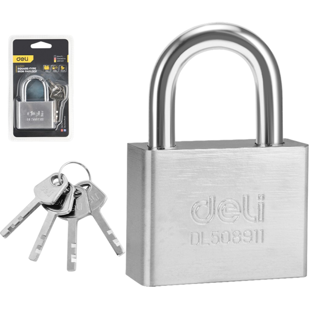 Замок навесной Deli "EDL508911", 50 мм