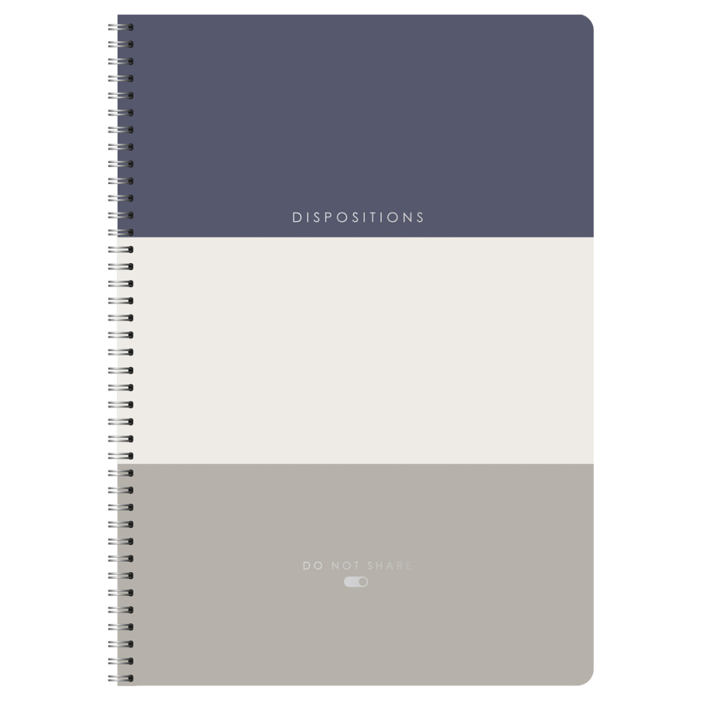 Тетрадь "Disposition", А4, 80 листов, клетка, спираль сбоку, ассорти