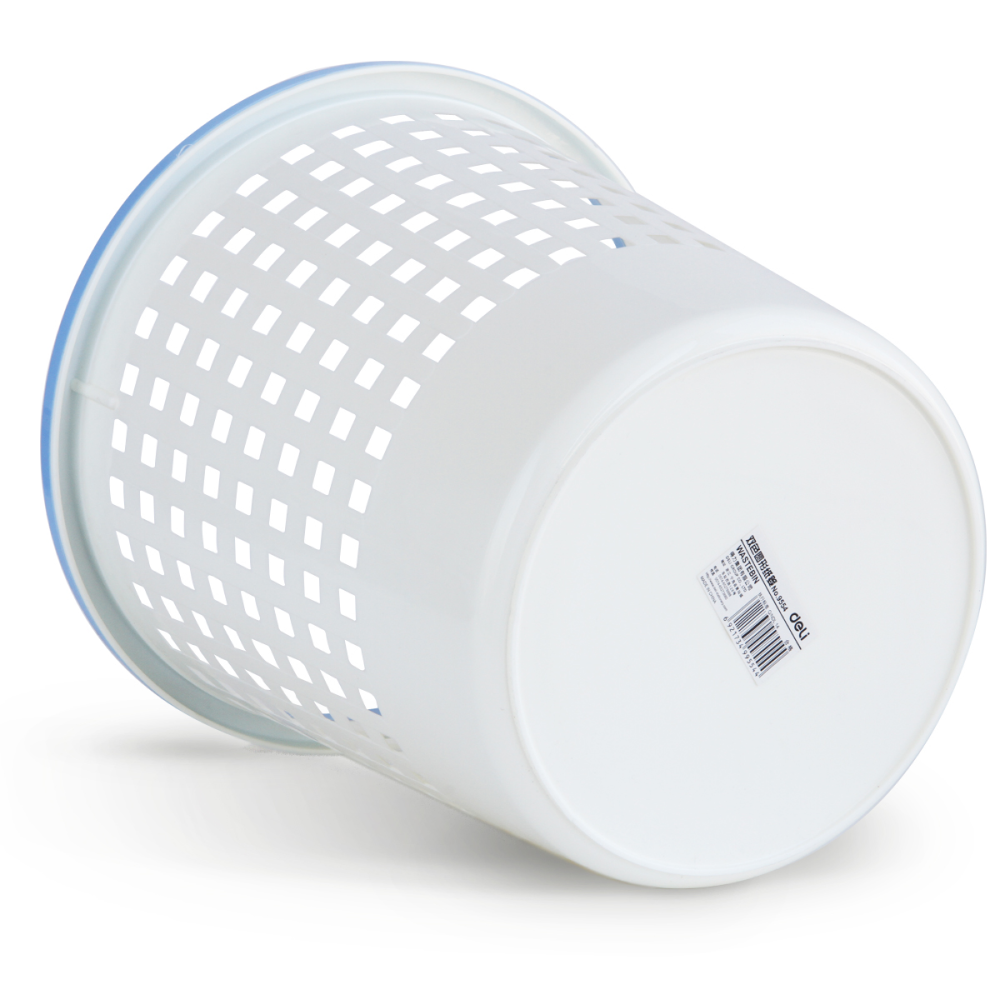 Урна для мусора "Deli", 11.5 л, пластик, белый, голубой - 4