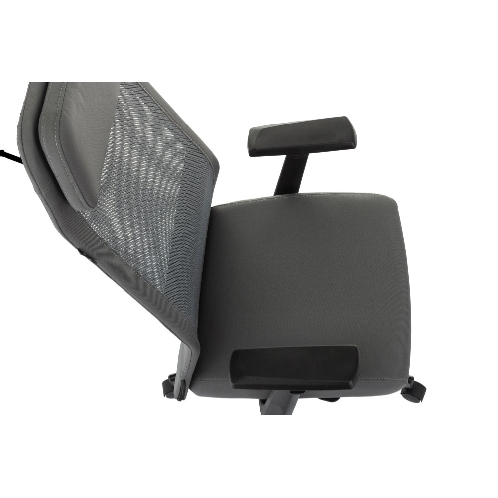 Кресло для руководителя Бюрократ T-995, ткань, сетка, серый, металл черный - 10