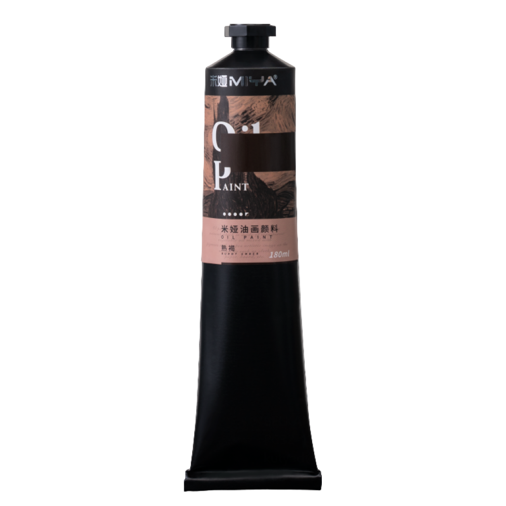 Краски масляные "HIMI.MIYA". умбра жжёная, 170 мл., туба