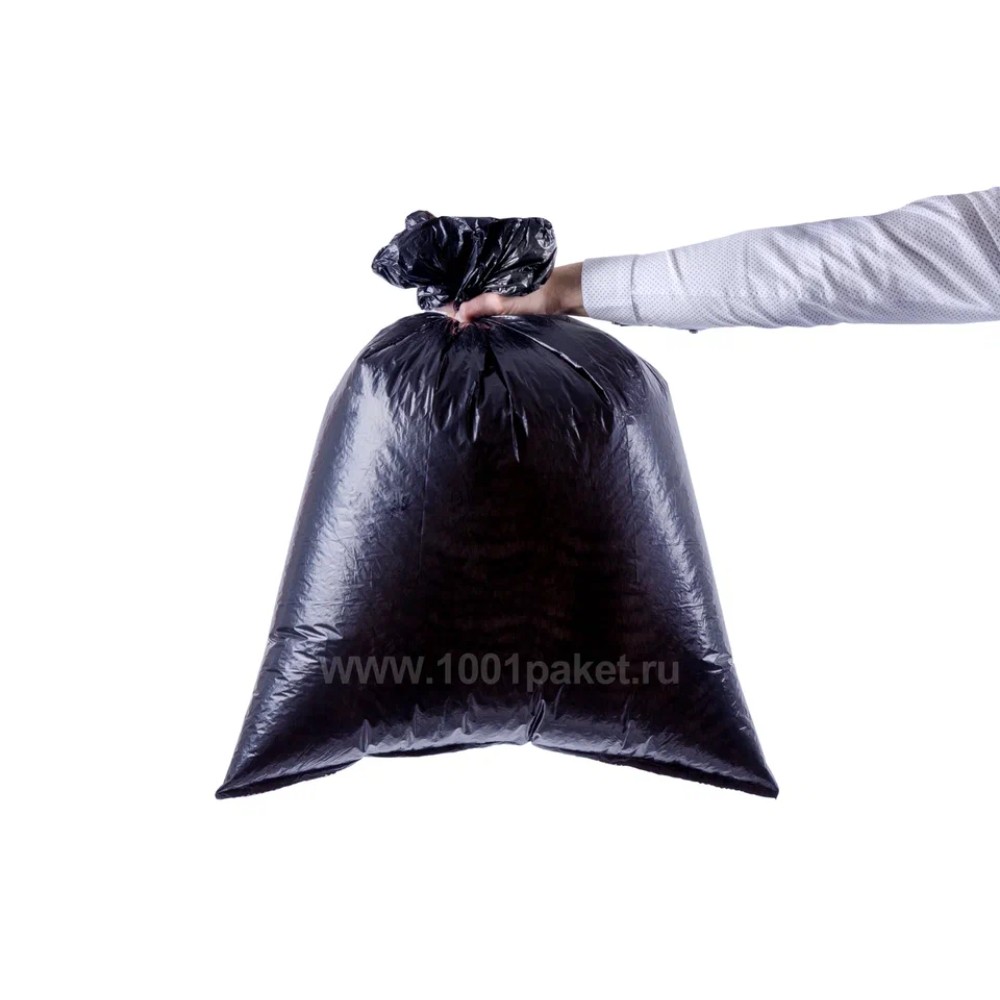Мешки для мусора Ромашка Эконом, 120 л, ПВД, 20 мкм, 68х105 см, 10 шт/рулон, черный