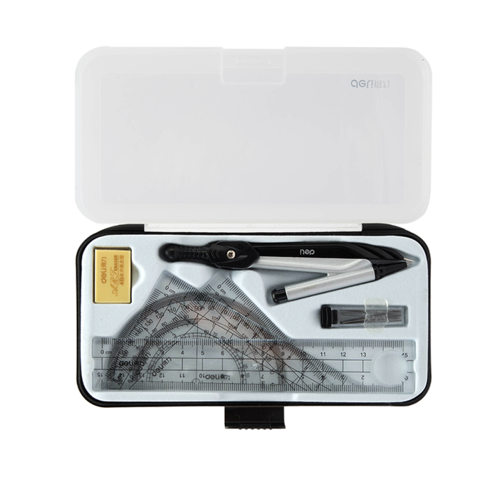 Набор для черчения "Deli 72150", серебристый