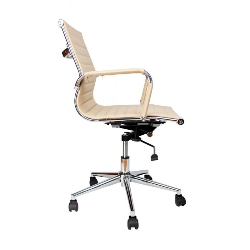 Кресло для руководителя EVERPROF "Leo", экокожа, металл, бежевый