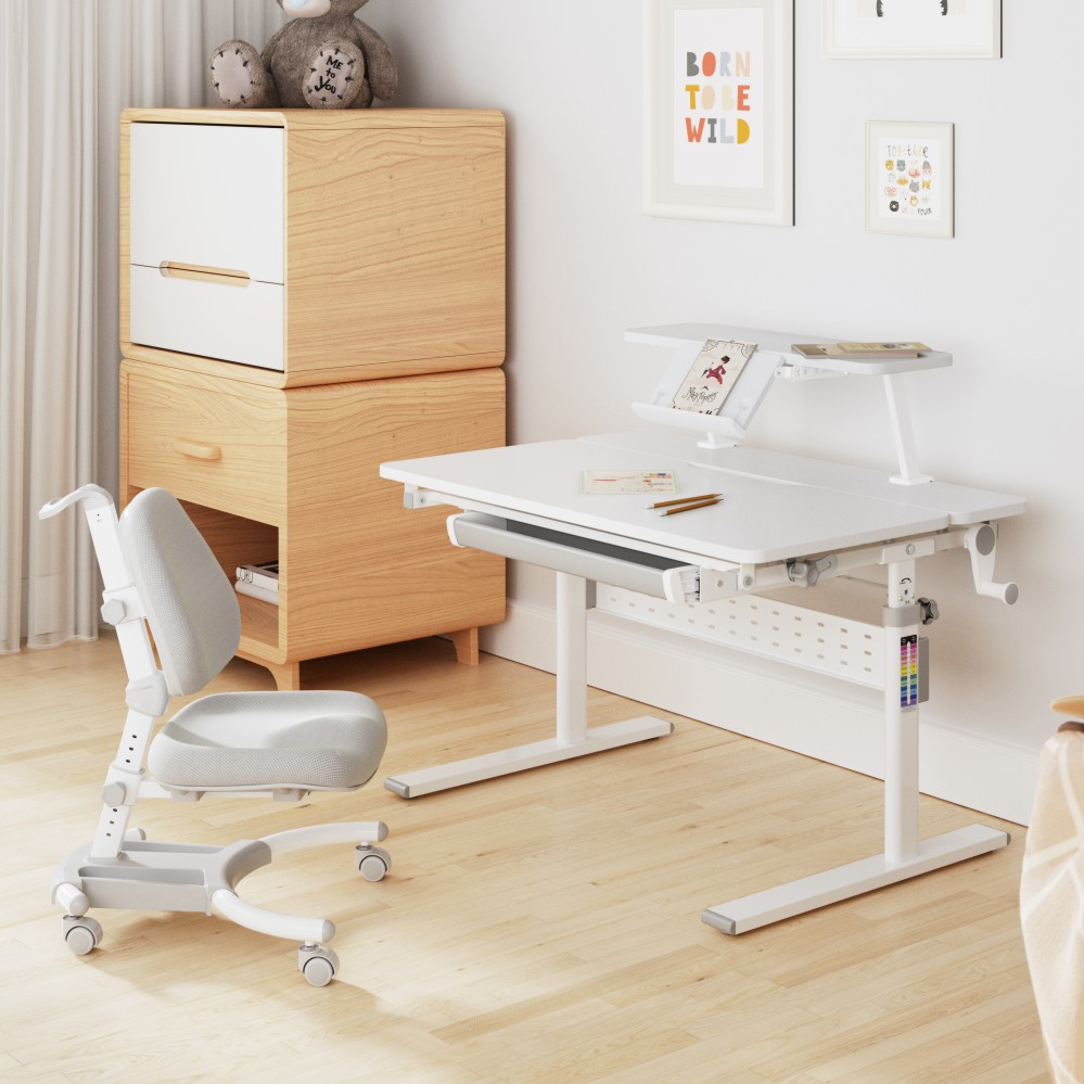 Стол Ergosmart E601S GREY, 900х600х(540-760) мм - 14