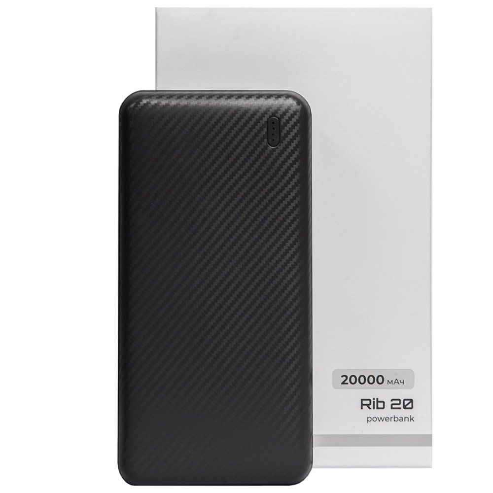 Внешний аккумулятор Power Bank "Rib 20", 20000 mAh, черный - 5