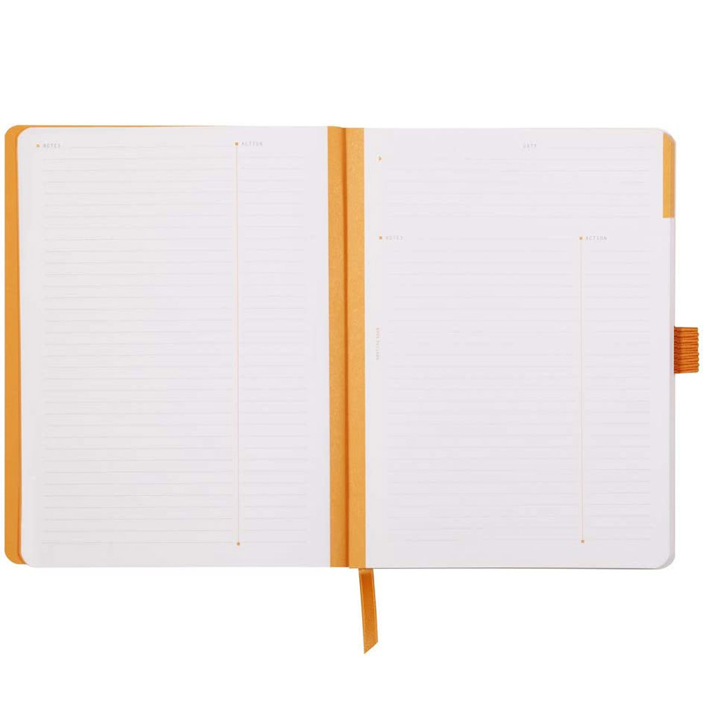 Блокнот "Rhodiarama Meeting" на резинке, A5+, 80 листов, линейка, бирюзовый - 4