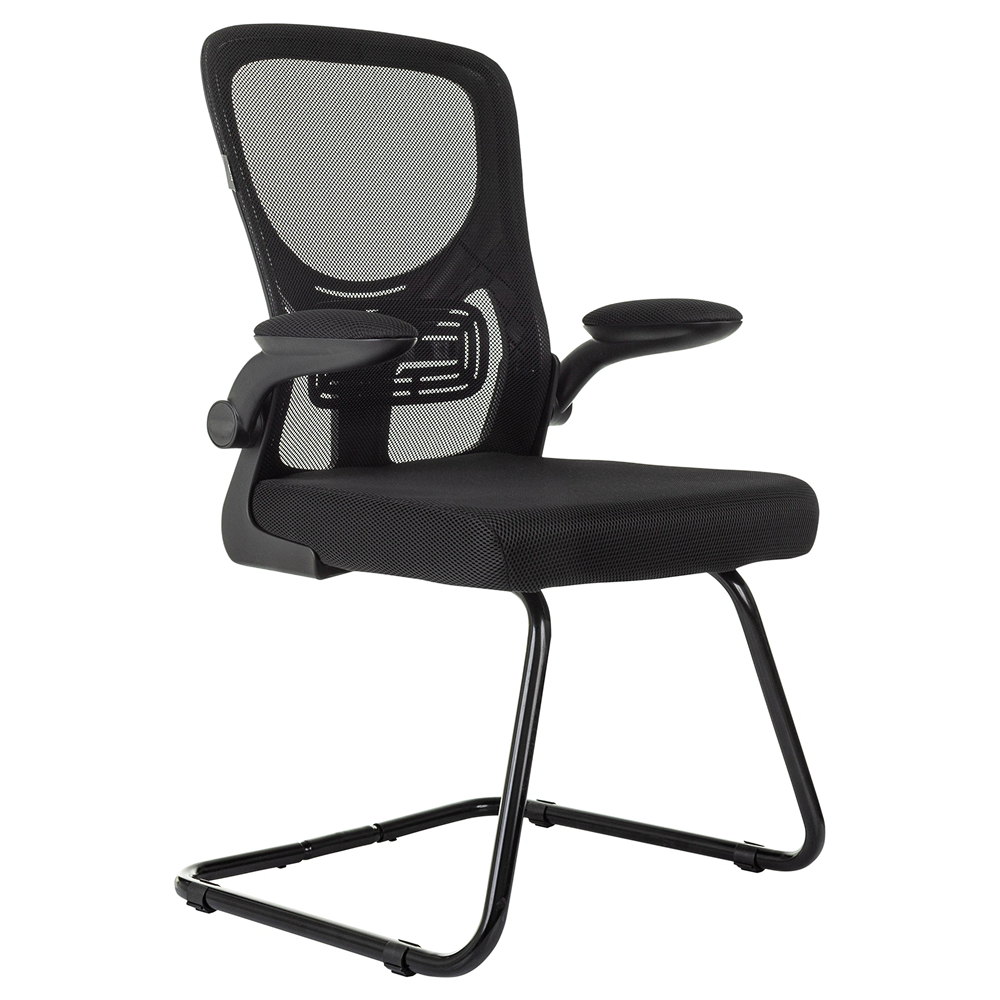 Кресло на полозьях Бюрократ "MC-109", сетка, ткань, металл черный, черный