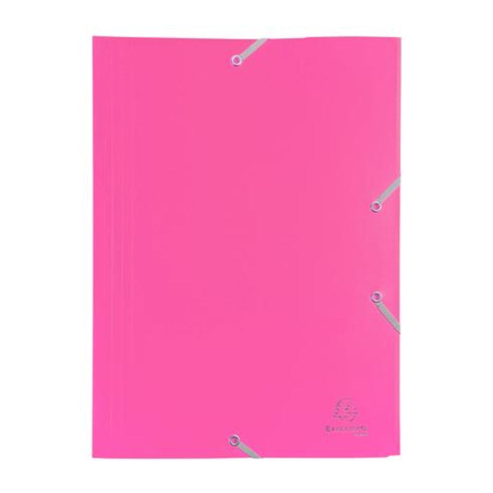 Папка на резинках "Exacompta", A4, 15 мм, полипропилен, розовый