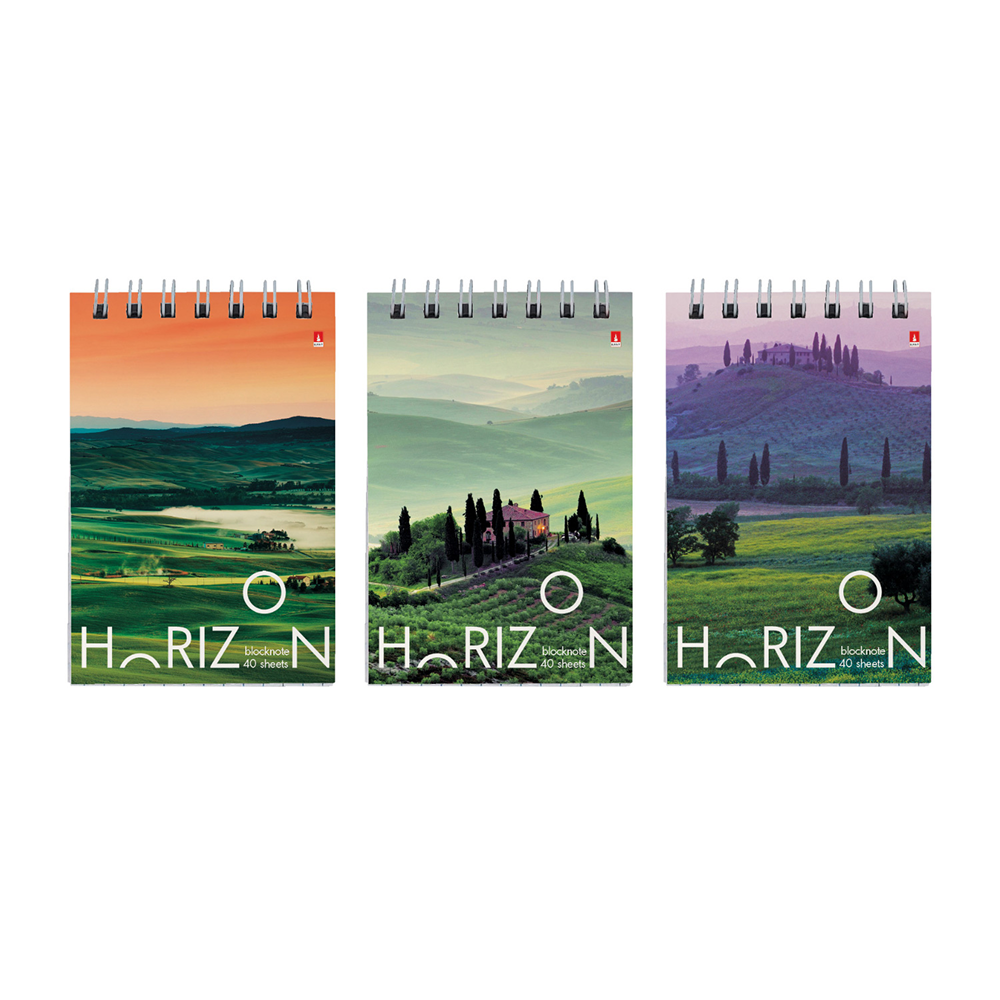 Блокнот в клетку "Природа" ,  A7, 68x104 мм, 40 листов , ассорти