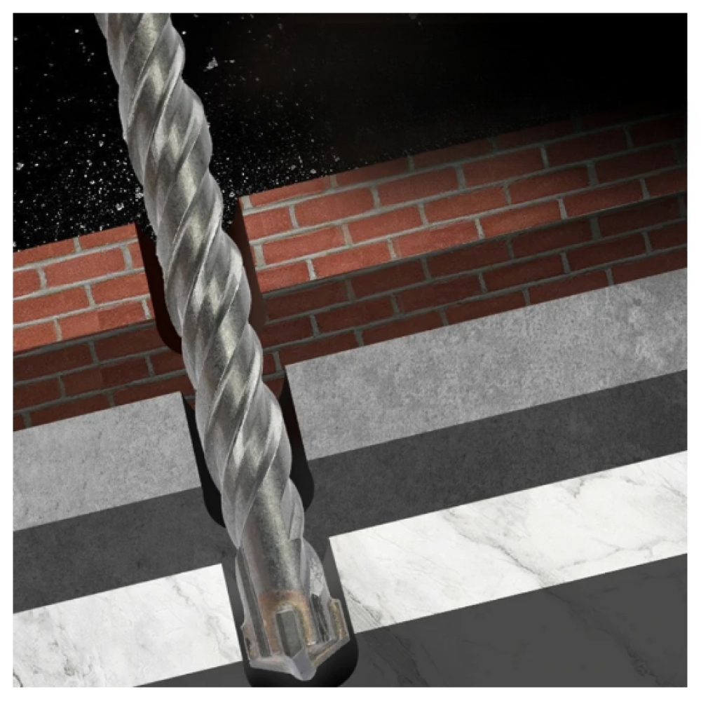 Бур по бетону Deli YS EDH-YCZ11008-E1, 8 x 110 мм, X-Tip, SDS-PLUS - 4