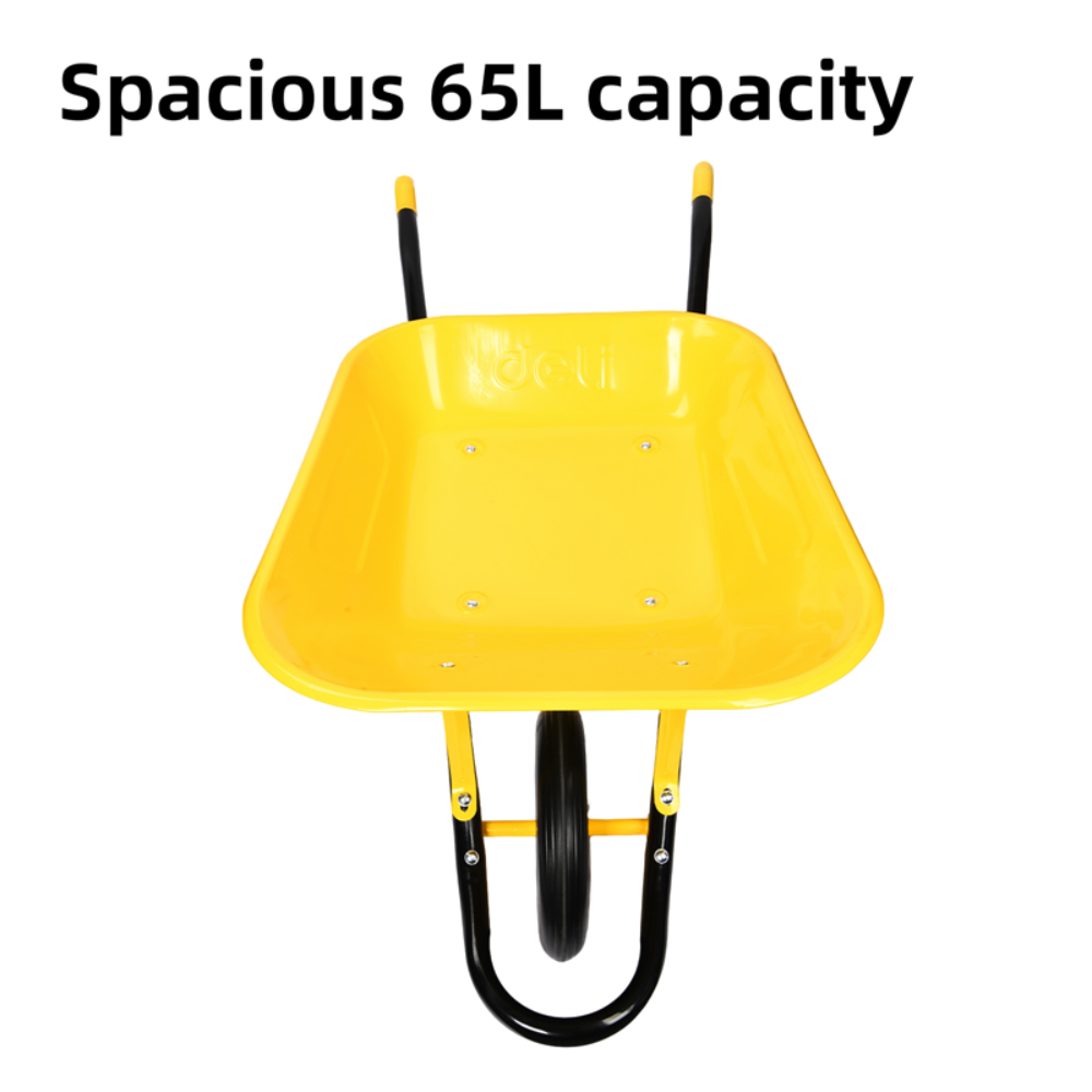 Тачка строительная Deli "EDL437065", 65 л, 130 кг, 1 полиуретановое - 4