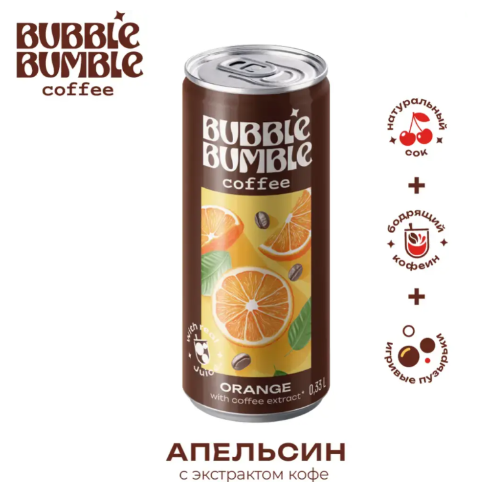Напиток "Баббл Бамбл кофе апельсин", 0.33 л