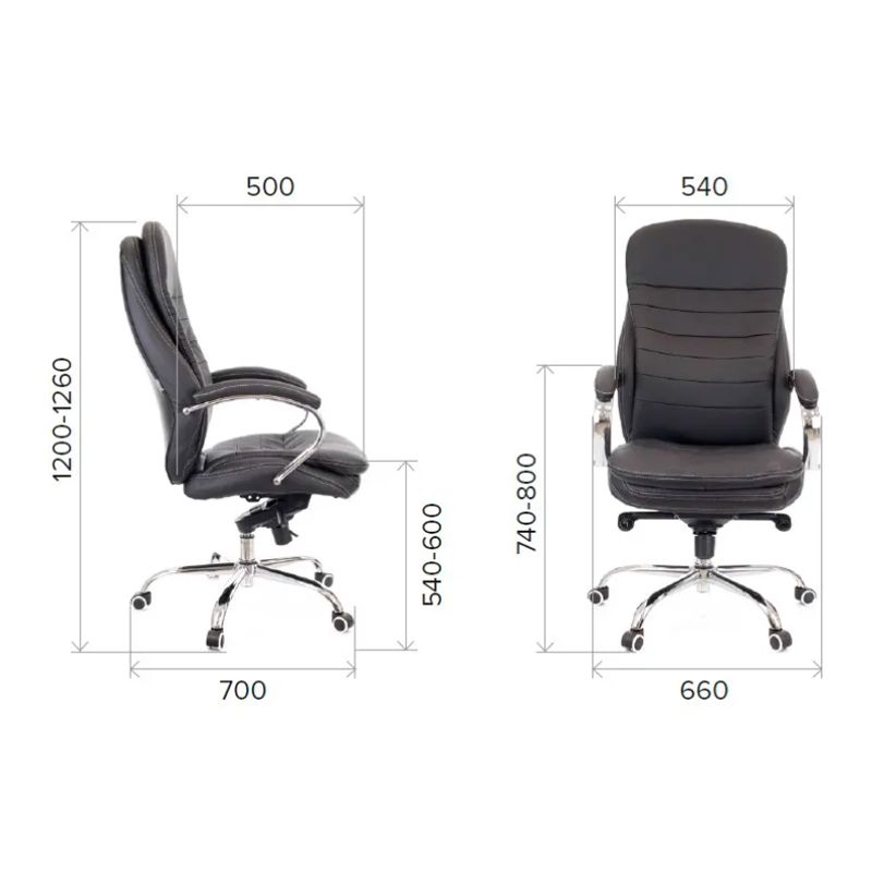 Кресло для руководителя "Valencia", экокожа, металл, черный