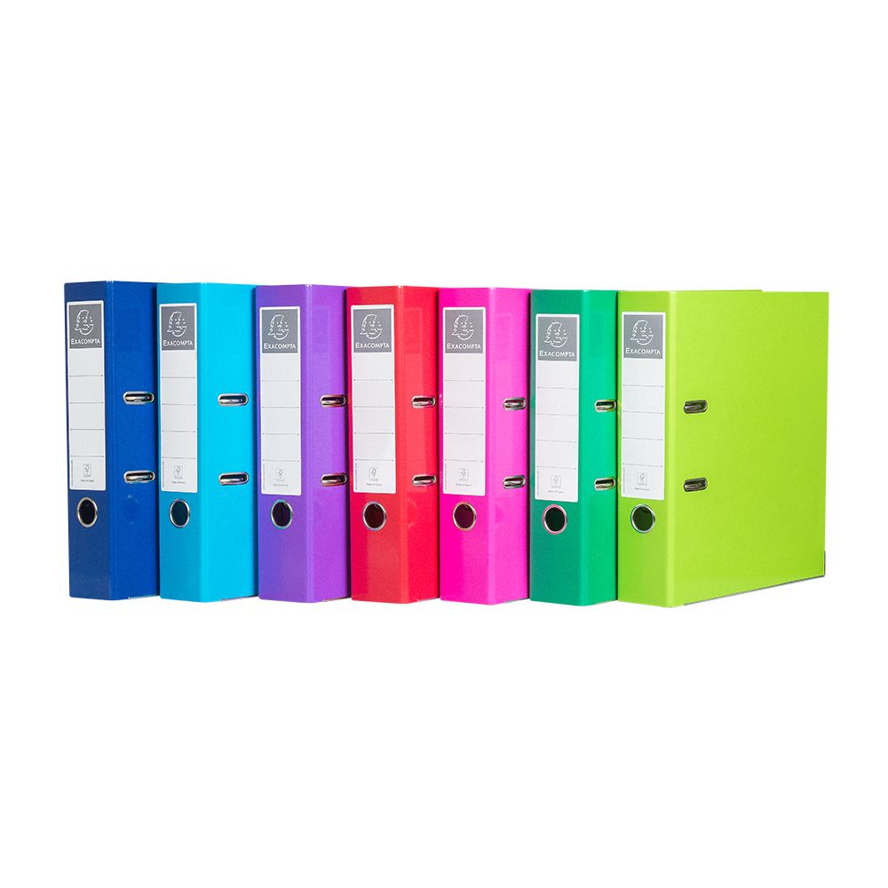 Папка-регистратор "Exacompta", A4, 70 мм, ламинированный картон, розовый - 3