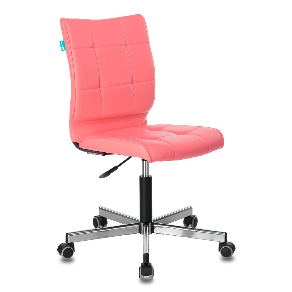 Кресло для персонала "Бюрократ CH-330M", экокожа, металл, розовый