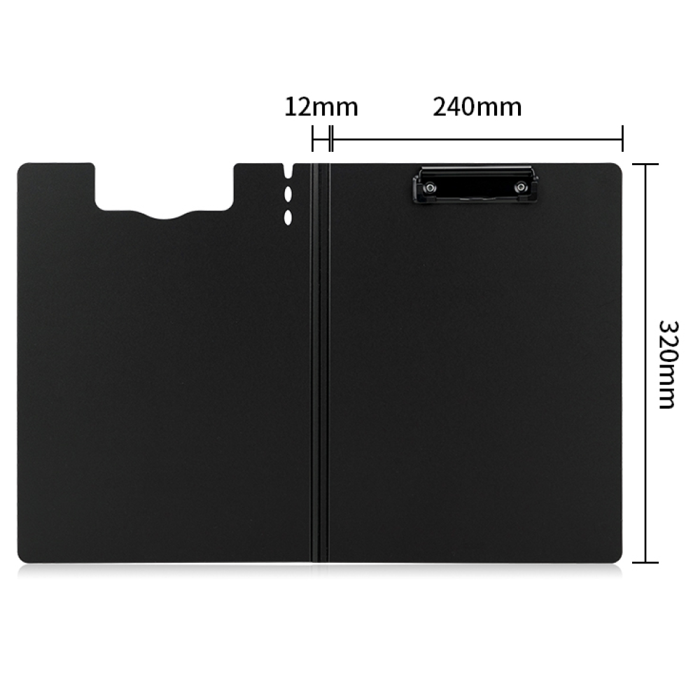 Планшет открывающийся с зажимом "Deli", A4, светло-серый