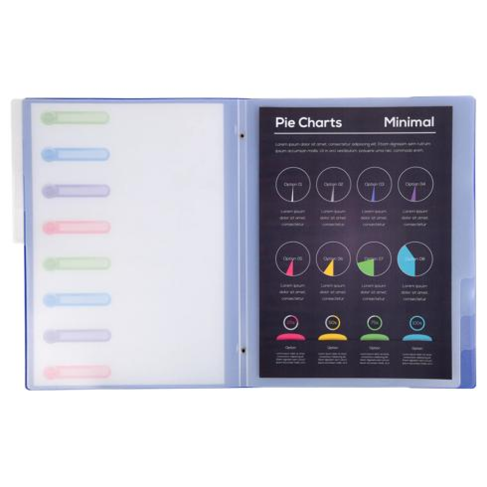 Папка на резинках "Opak", 10 мм, пластик, ассорти - 6