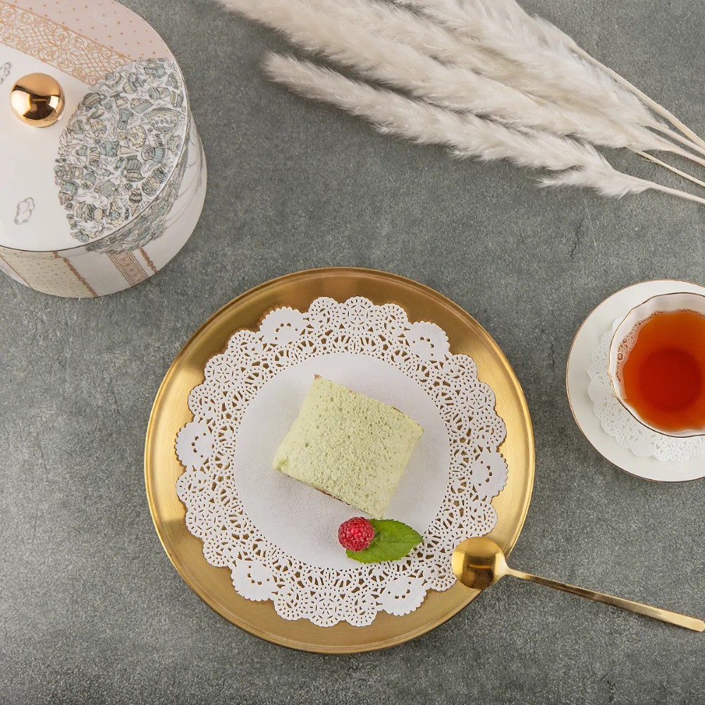 Салфетки бумажные ажурные AVIORA, d=18 см, белый, 250 шт - 4