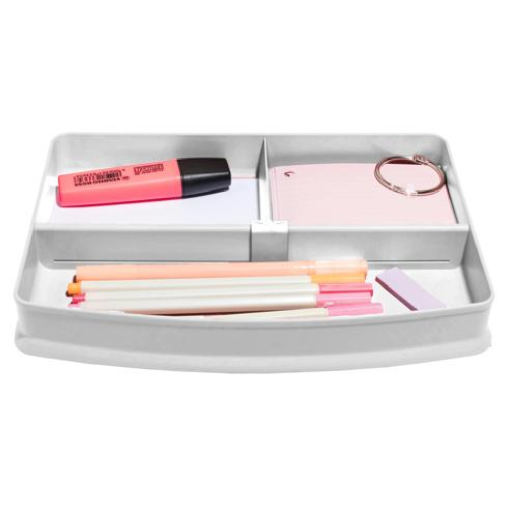 Подставка для канцелярских мелочей “Autentik”, 3 деления, белый