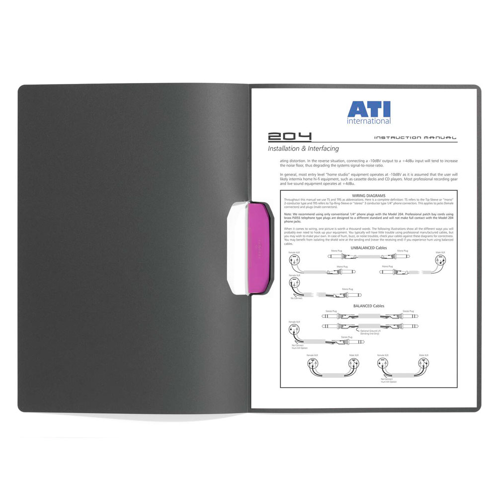 Папка с клипом "Duraswing Color", антрацит, фиолетовый клип