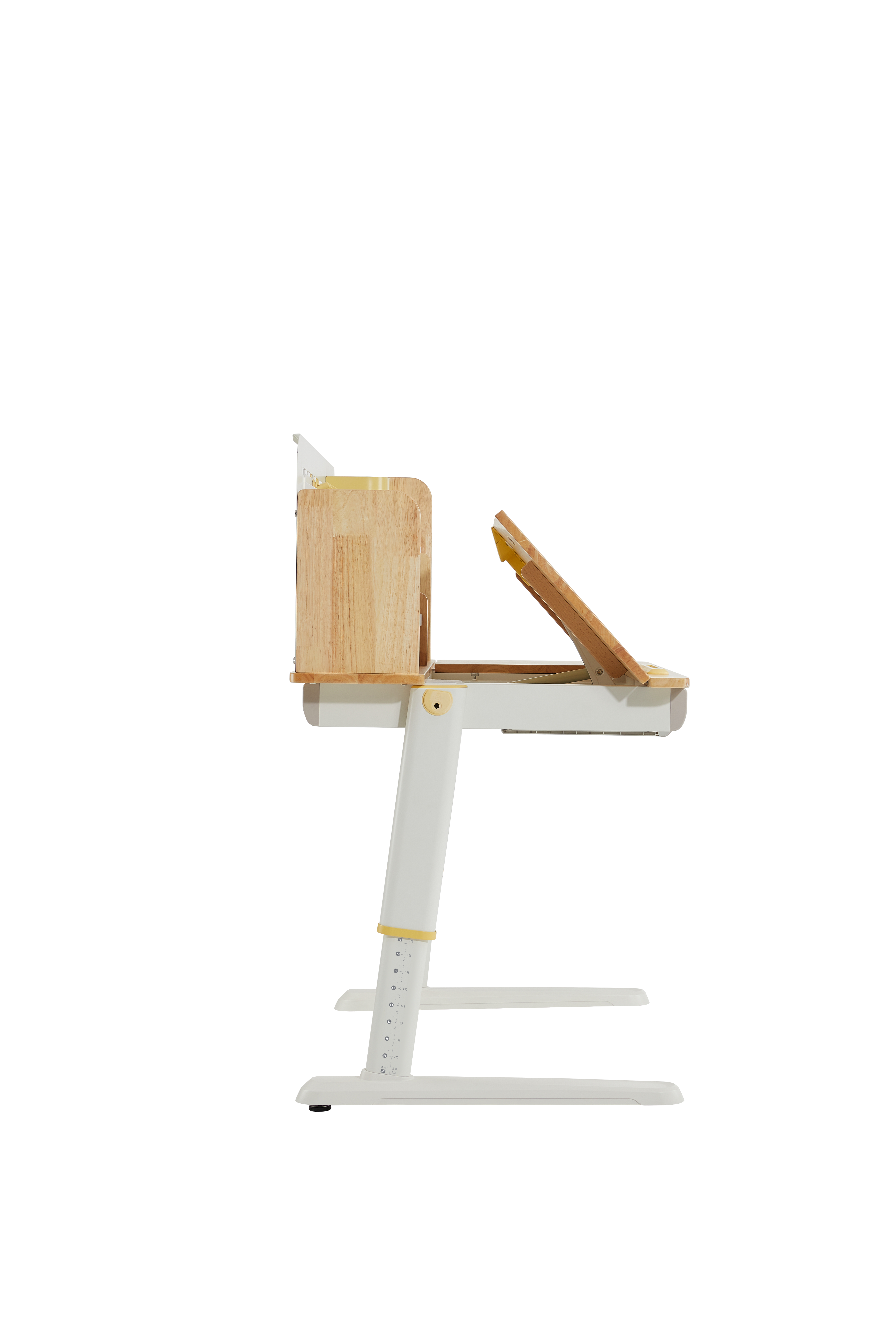 Стол Ergosmart регулируемый Galleon, 1200х700х(520-760) мм, гевея, с книжной полкой - 19