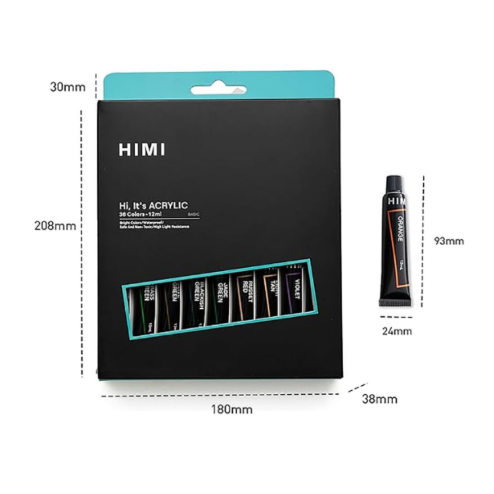 Краски акриловые "Himi.New vision", 36 цветов, тубы - 11