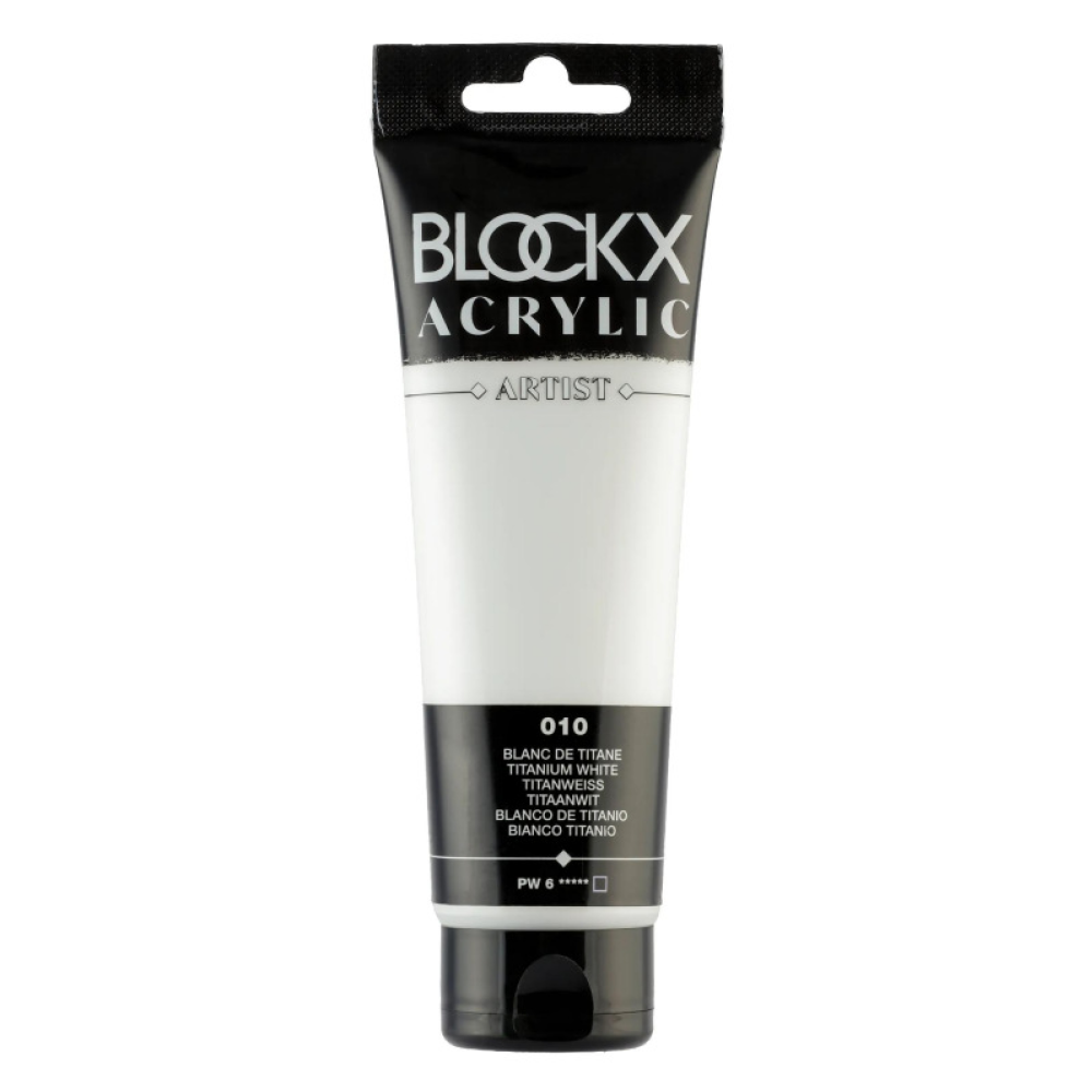 Краски акриловые "Blockx", 010 белила титановые, 120 мл