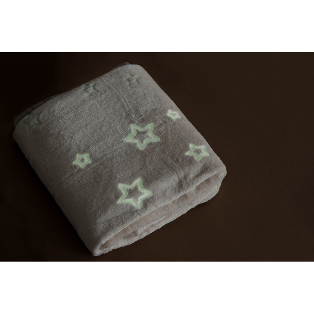 Плед "Новогодний", светящийся, флис., бежевый - 2