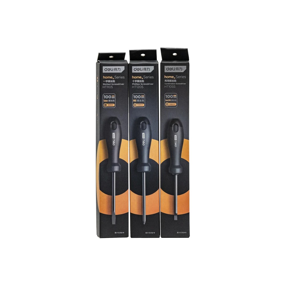 Отвертка Deli HS EHT1055, PH2х180 мм, Soft Touch, черный - 11